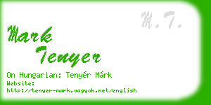 mark tenyer business card